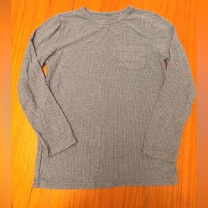Little Sleepies Ribbed Relaxed Long Sleeve Pocket Tee - Size 6